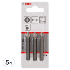 BOSCH 博世 螺絲起子頭 十字 Ph2 51mm 2607001522 3入, 5個