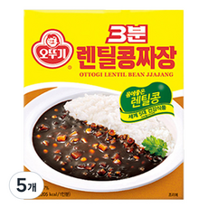 오뚜기3분 렌틸콩짜장, 200g, 5개