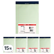 OXFORD 리갈패드 B5, 연두, 50매, 15개