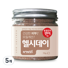 논다 강아지 헬시데이 동결건조 파우더 영양제, 피부/피모, 70g, 5개