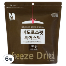 마도로스펫 반려동물 동결건조 간식 스틱, 80g, 6개