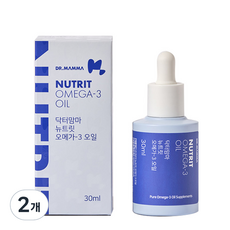 닥터맘마 반려동물 뉴트릿 오일 영양제, 오메가3, 30ml, 2개