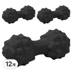 쏙쏙채움 지압 발바닥 마사지볼, 12개, 블랙 더블 볼