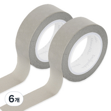 모노라이크 아르떼 마스킹 테이프 15mm x 10m, 518 Ash, 6개