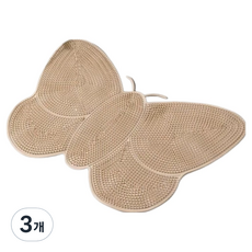 타미나요 심플한 풋 브러쉬 매트 베이지 버터플라이, 1개입, 3개, 400g