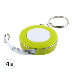 Bacogel 鑰匙圈便攜式迷你捲尺 綠色, 4個, 150cm