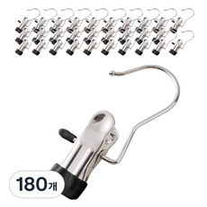 디오셀 다용도 논슬립 외집게걸이, 블랙, 180개