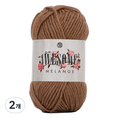 YEONIL Brand Yarn Awesome Melange 編織線, 11 淺咖啡色, 10mm