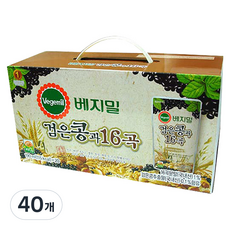 베지밀 검은콩과 16곡 두유, 190ml, 40개