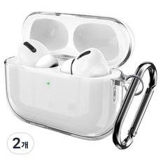 LIAMONT AirPods TPU 透明全包覆保護殼, 2個, 透明, AirPods Pro