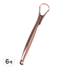 I Love Home 去除口臭不鏽鋼刮舌器 開放式金色, 6個, 63g