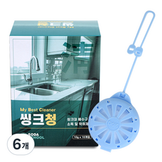 소다스쿨 씽크대 배수구 세정제 씽크청, 100g, 6개