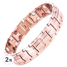 宏希 男士鈦手鍊 玫瑰金 21 x 1.5 cm, 2個