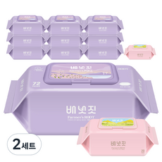 배냇짓 루트 바이올렛70 72매 10팩 + 휴대 2팩, 2세트