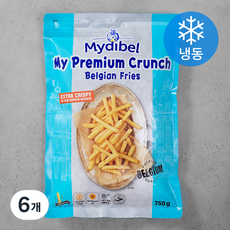 마이디벨 마이 프리미엄 크런치 감자튀김 지퍼백 (냉동), 750g, 6개