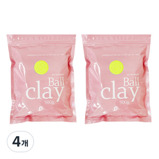 전문가용 볼클레이 500g, 4개, 형광노랑