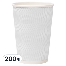 대경 웨이브 컵 화이트 380ml, 2개, 100개입