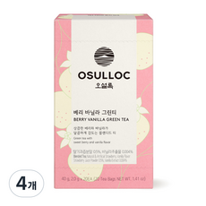 오설록 베리 바닐라 그린티 티백, 2g, 20개입, 4개