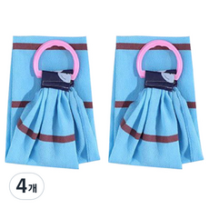 生活巧幫手 後背搓澡巾, 藍色, 4個, 1入