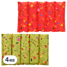 I LOVE HERB 草本多用途冷熱敷墊 S號 卡其綠 + 紅色, 4組