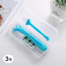 정월나나 여성용 다리털 제모 면도기 블루, 1개입, 3개