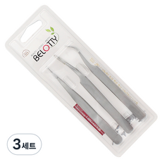 BELOTTY 不鏽鋼高級精密鑷子3件組, 3套, 單一顏色
