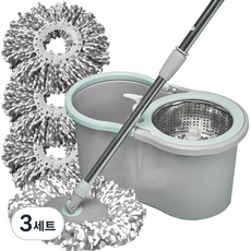 예밀 스텔라 세척 탈수통 + 밀대봉 + 극세사걸레 4p, 3세트