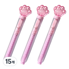 2Youngdesign 推滑式貓咪橡皮擦, 粉紅色, 15個