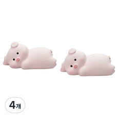 코코리유 누워있는 동물 미니어처 피규어 돼지 4.2cm, 4개