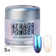네일스케치 미러파우더, PW.13 오로라 블루, 5개