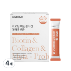아르채움 비오틴 어린콜라겐 메타유산균 30p, 60g, 4개