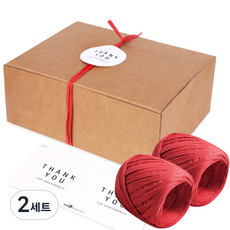 인디케이 모던 선물상자 4호 12p + 라피아 2p + 라벨 12p, 크라프트, 2세트