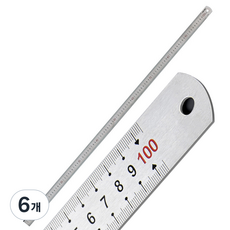 LECAN 일본 정밀 스틸자 100cm, 실버, 6개
