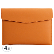東亞PMS A5文件皮革收納包, 4個, 橘色