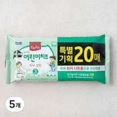 상하치즈 유기농 어린이치즈 20매 3STEP, 360g, 5개