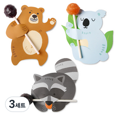 indi.k 動物棒棒糖紙卡3款 120入組, 混合顏色, 3套