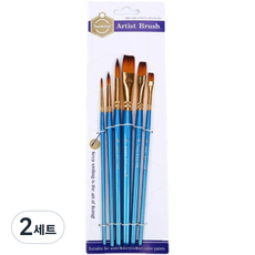 KeepSmiling Sitonic 油畫壓克力畫筆組 藍色, 2套, 6種