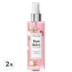 ASOME 玫瑰和漿果香水身體噴霧花香, 2個, 150ml