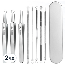 피니어스 스테인리스 블랙헤드 핀셋 8종 세트 A타입, 2세트