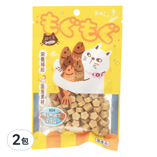 貓吃魚系列零食 潔牙錠 2包, 吻仔魚雞肉, 40g
