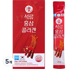 Hwangjiwon 紅參石榴膠原蛋白果凍 10入, 200g, 5盒