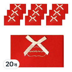 마켓감성 스페셜 소품 포장 미니 상자, 리본레드, 20개