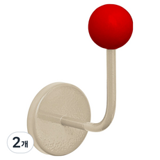 DEMIMOOD Bibi 磁吸掛鉤, 米色 + 紅色, 2個