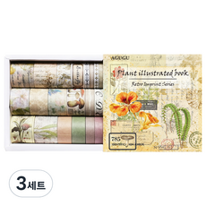 동아피엠에스 DIY 레트로 마스킹 데코테이프 20종 세트, 식물, 3세트