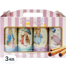 피터래빗 럭셔리 웨이퍼 롤 4종 과자세트, 초코 + 카푸치노 + 쿠키앤크림 + 바닐라, 3세트