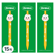 자바펜 쭈바 마스코트 볼펜 0.5mm, 몽슈, 15개