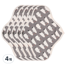 WIZLLY 布衛生棉 防水 企鵝, 中型, 5入, 4個