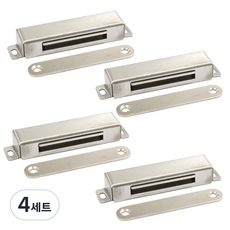 不鏽鋼磁吸門扣 銀色, 4套
