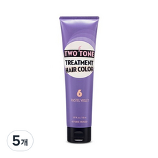 에뛰드 투톤트리트먼트 헤어컬러 150ml, 6호 파스텔 바이올렛, 5개