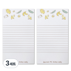 랑캣몰 부리 메모지 2p 세트, 바나나, 3세트